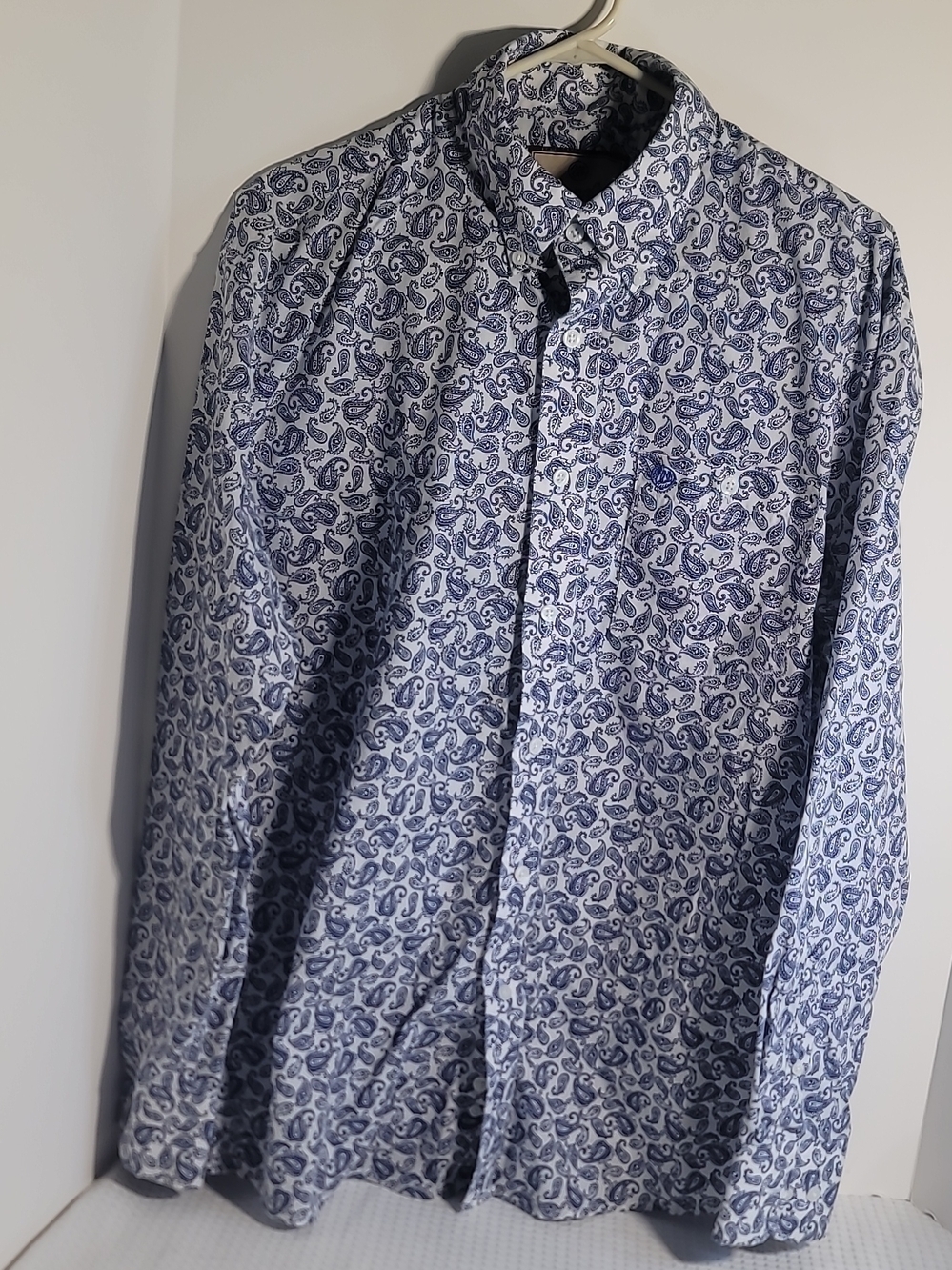 Wrangler Blue Paisley Button-Up Shirt